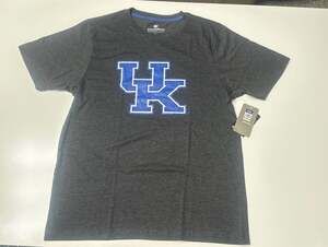 Colosseum Kentucky Wildcats Men's Heather Charcoal Logo Lockup T-Shirt